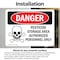 Signmission Pesticide Storage Area Danger Sign, Vinyl Decal, 7in W x 5in L, 2PK OS-2PACK-DS-D-57-L-1524 - alternate 8